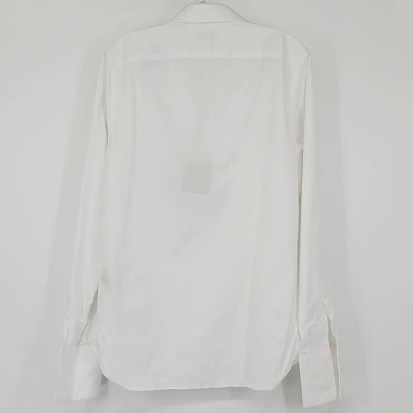 Burberry Men's Unisex Pintuck Bib Button Down Dress Shirt in White Neck 15 NEW - Picture 3 of 10